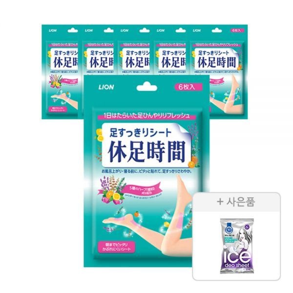 휴족시간 쿨링시트, 6입, 6개 + 증정 (냉감테라피 데오 시트 15매, 1개)