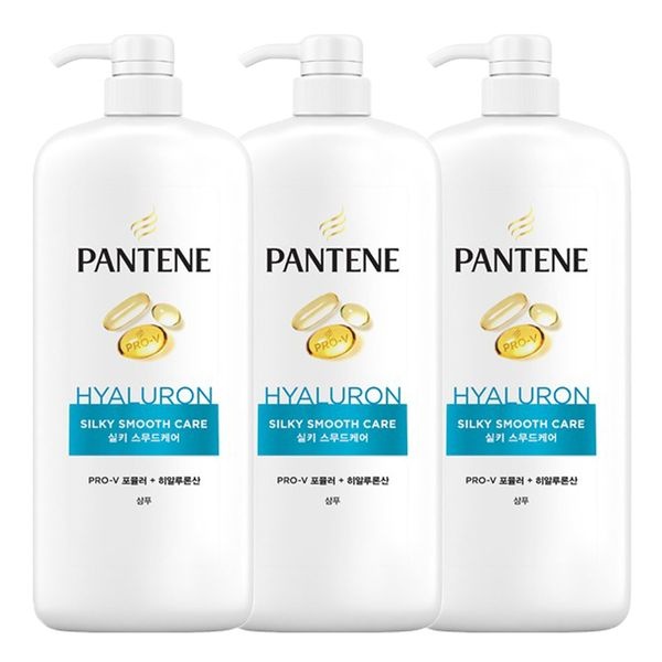 팬틴 실키 스무드케어 1200ml 샴푸X3개