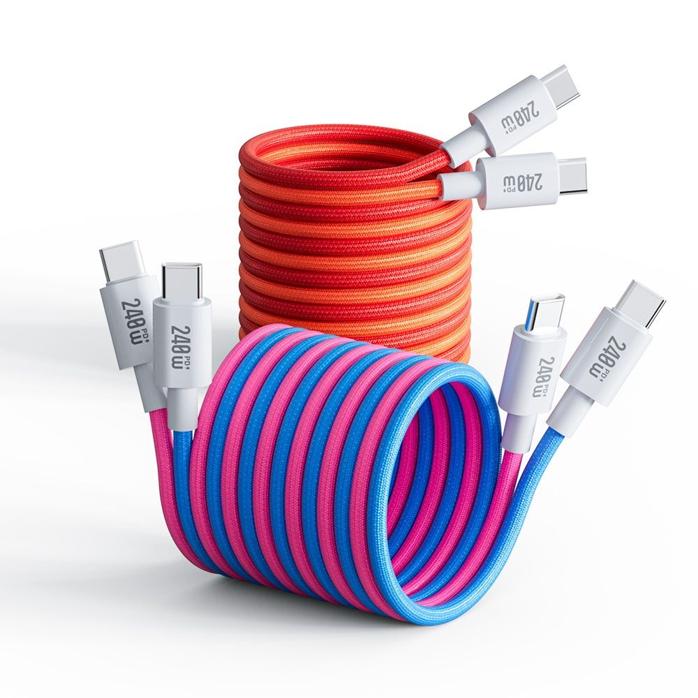 디큐브 마그네틱 우븐 케이블 PD 3.1 240W CtoC 초고속충전 1m