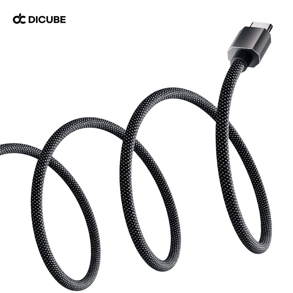 디큐브 마그네틱 우븐 케이블 65W CtoC 초고속충전 1m