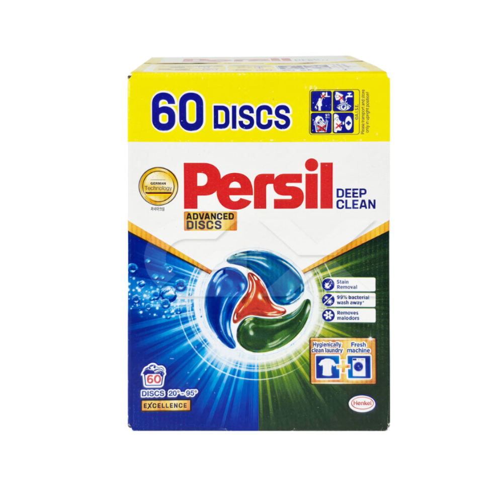 퍼실 어드밴스드 디스크 캡슐 세제 60개 대용량 고농축 겸용 일반 드럼 세탁기