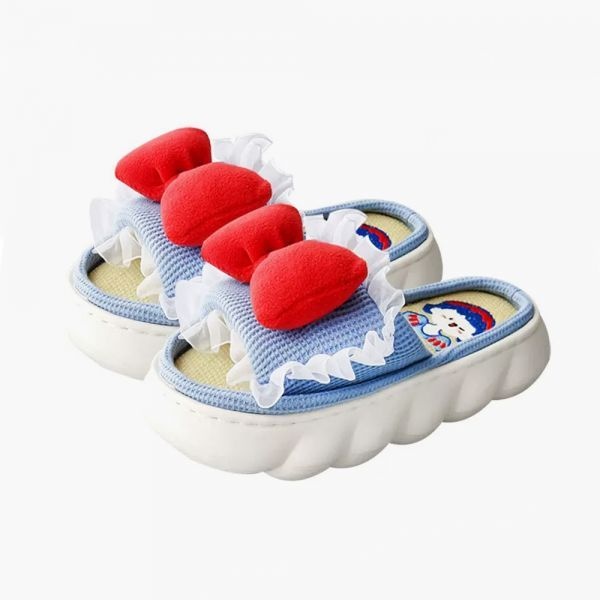 %EC%A0%8A%EC%9D%80%EC%9D%B4%EB%A7%88%EC%BC%93 왕리본 굽 4cm 쿠션 실내화 층간소음방지 백설공주 룸슬리퍼