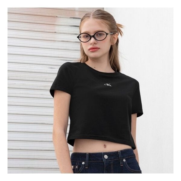 [캘빈클라인 진]여성 슬림핏 베이비 크롭 반팔 티셔츠 47AB213-25 889767