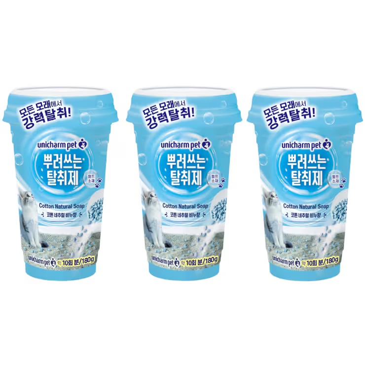 [국내정식마켓]   유니참 뿌려쓰는 탈취제 450ml x 3 반려동물용품, 강아지사료