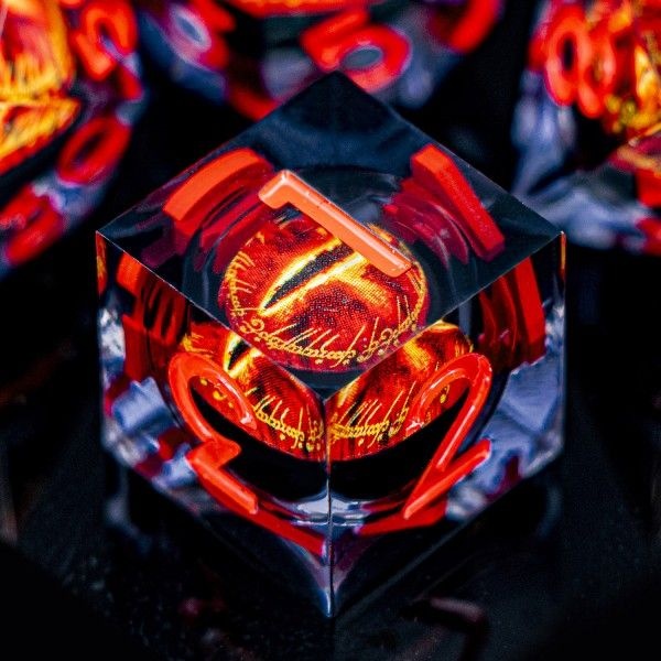 7PCS 리퀴드 플로우 코어 아이 오브 사우론 D20 Dnd 샤프 엣지