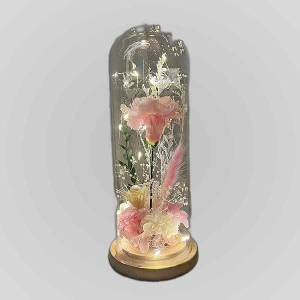 인크리코 프리저브드 카네이션 무드등 (대) 핑크 조명 인테리어 어버이날 스승의날 프리저브드플라워 부부의날 결혼기념