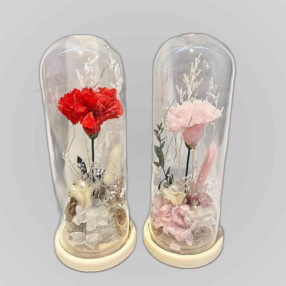 인크리코 프리저브드 카네이션 무드등 (대) 레드 인테리어 조명 어버이날 스승의날 프리저브드플라워 부부의날 결혼기념