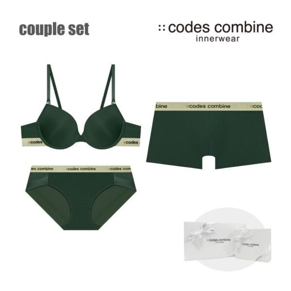 <매장정품> 딥그린 커플속옷세트 (와이어브라팬티드로즈) (CEWBRBPDR961DGR) 240578