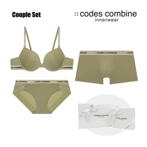 <매장정품> 베이직 카키(몰드브라팬티드로즈) 커플속옷세트 (CEWBRBPDR961KH) 240705