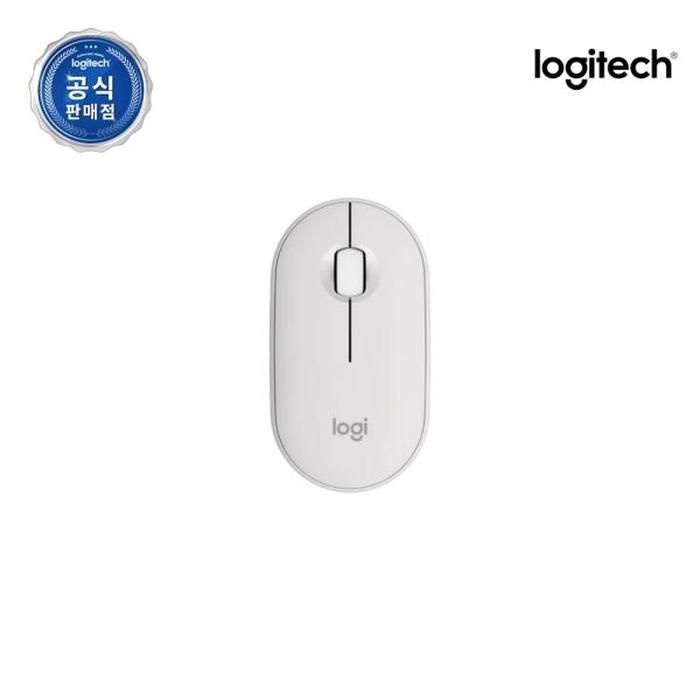 로지텍코리아 무선마우스 슬림 Pebble M350s 도브 화이트