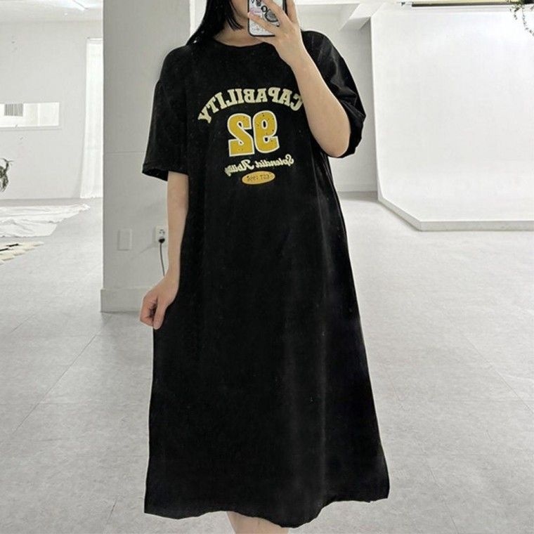 케파 빌리티 오버핏 반팔 원피스 롱원피스 여름 홈원피스 데일리 편한