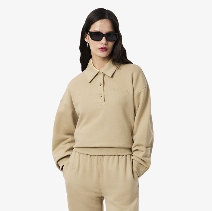라코스테 여성 25FW 시그니처 엠보로고 폴로 스웻셔츠 SF0351-55N-02S SF0351-55N-02S-EJS