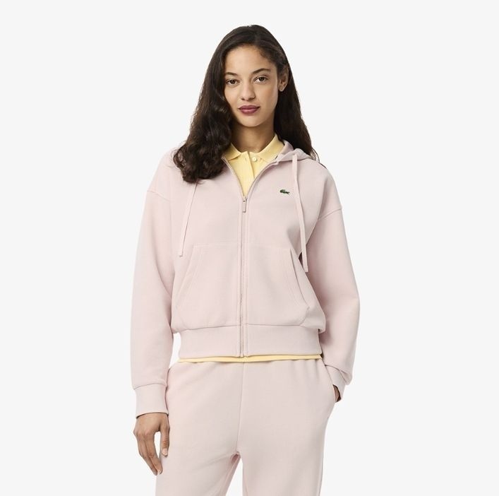 라코스테 여성 25FW 더블페이스 피케 후드집업 스웻셔츠 SF5272-55N-ADY SF5272-55N-ADY-EJS