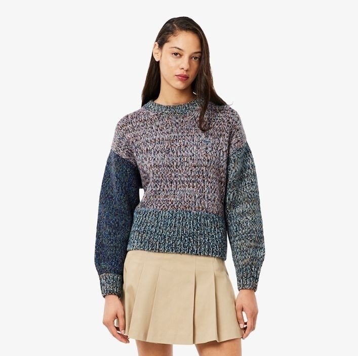 라코스테 여성 25FW 윈터 코지 컬러믹스 스웨터 AF4008-55N-KDE AF4008-55N-KDE-EJS