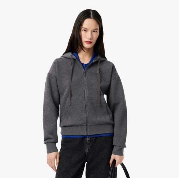 라코스테 여성 25FW 더블페이스 피케 후드집업 스웻셔츠 SF5272-55N-050 SF5272-55N-050-EJS