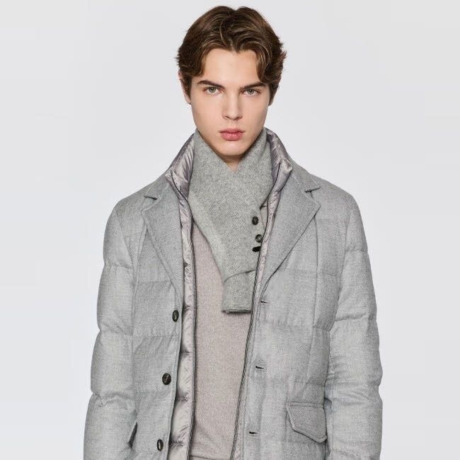 닥스 맨 그레이 울캐시 니트고리 머플러DMMU5F021G2 DMMU5F021G2