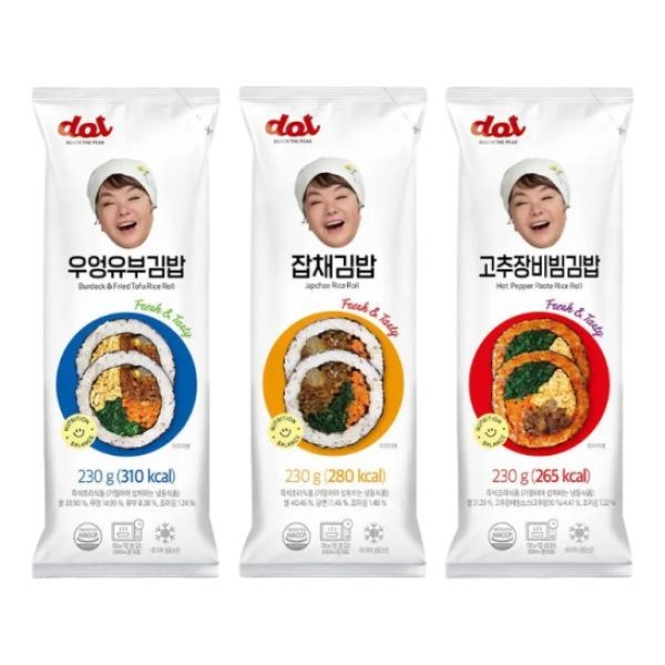 광천김 김밥 3종 10봉 우엉유부/잡채/고추장비빔