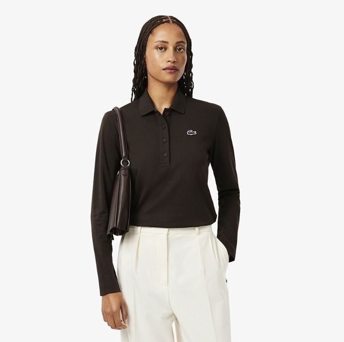 라코스테 여성 25FW 인터록 랜드스케이프 폴로 셔츠 DF6243-55N-SKB DF6243-55N-SKB-EJS