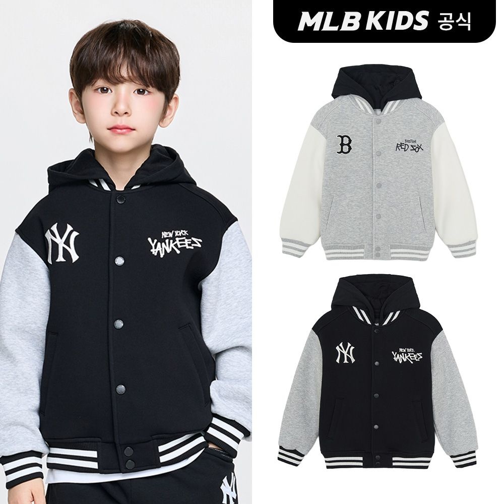 MLB 키즈 (공식)26SS 스트릿 바시티 피케 후드 점퍼 (2color) 7AJPB0361