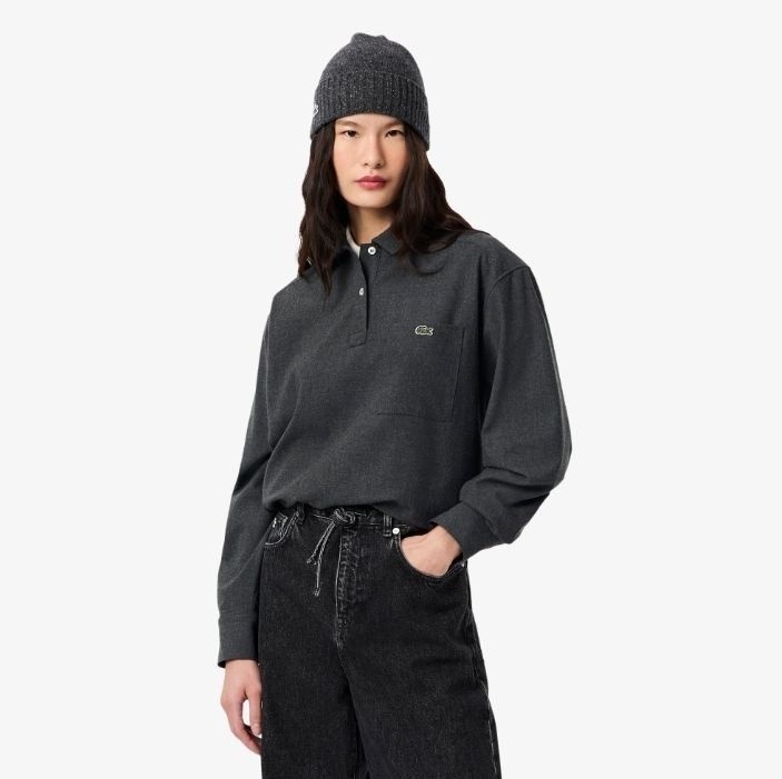 라코스테 여성 25FW 플란넬 폴로 탑 CF5440-55N-050 CF5440-55N-050-EJS