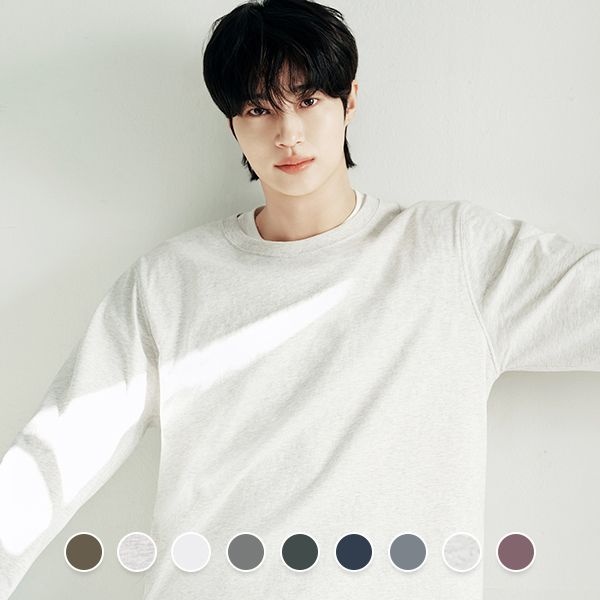 026501 [변우석] 코튼 크루넥 퍼펙트 긴팔티
