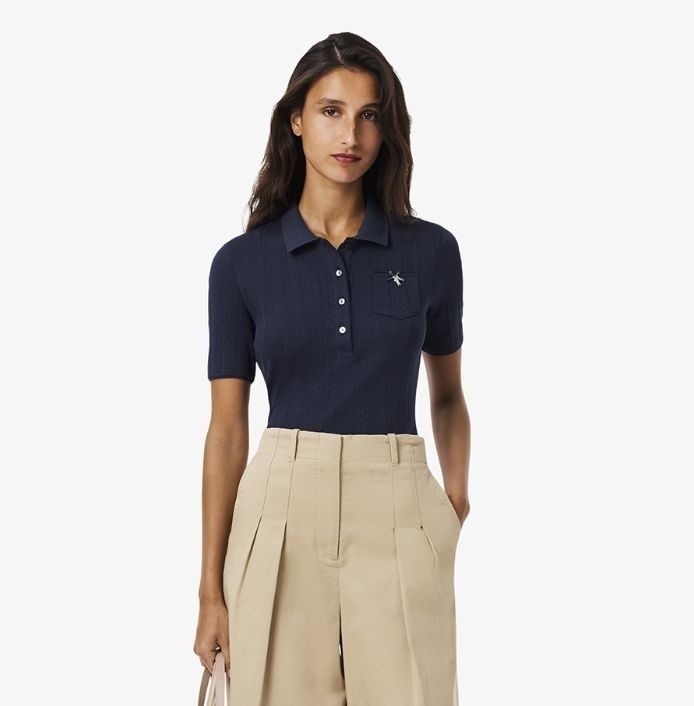 라코스테 여성 25FW 포인텔 폴로 셔츠 DF5296-55N-166 DF5296-55N-166-EJS