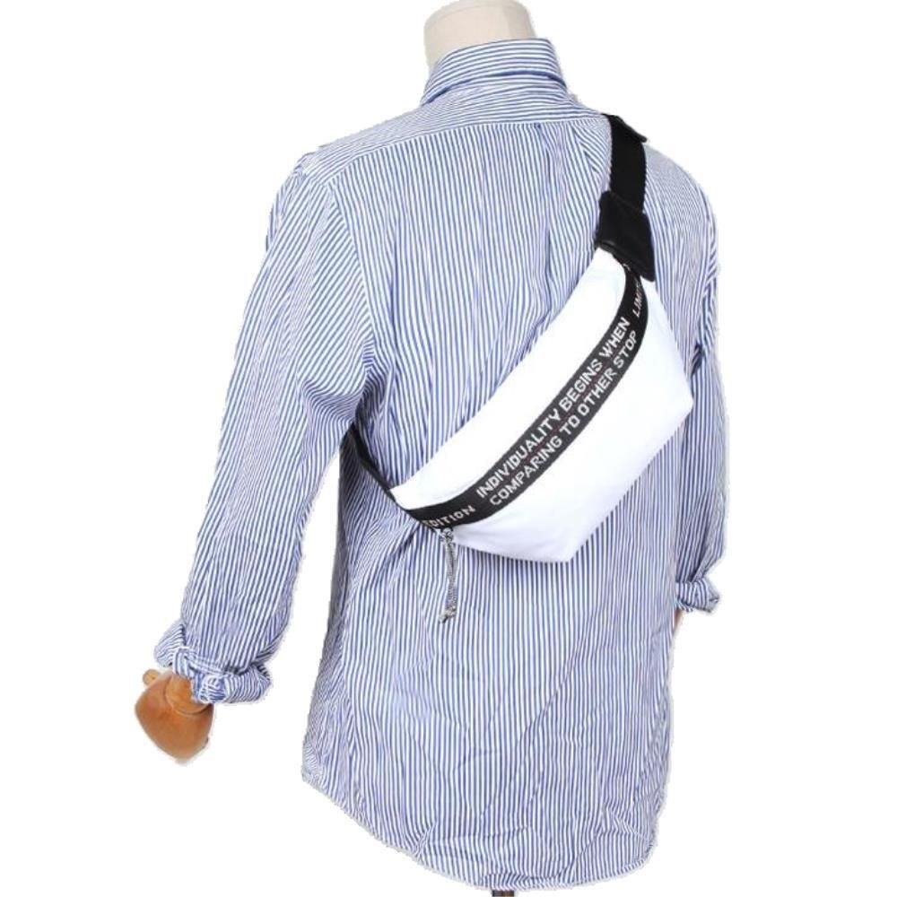 남녀공용 영문 레터링 캐주얼 슬링백 힙색 여친선물 런닝힙색