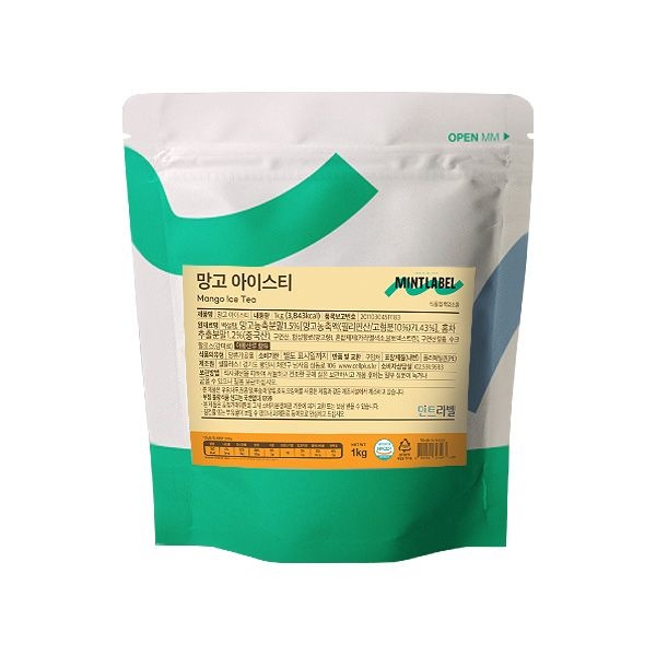 [셀플러스]민트라벨 망고 아이스티 1kg 1박스 12개