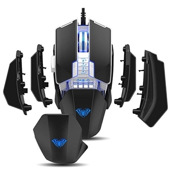 QSENN AULA LED 커스텀 게이밍 마우스 H508 (KYR-WD62D17)