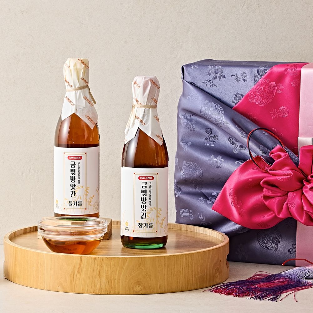 [온세일][APP전용] 금빛방앗간 100% 통참깨 참기름 들기름 350ml (참기름 350ml)
