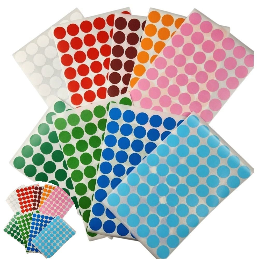 분류스티커 컬러 원형 스티커 분류 설문조사 1매