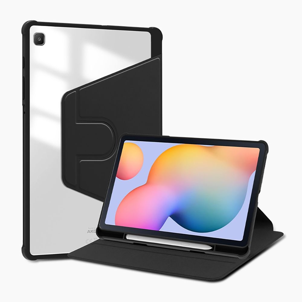 비즈모아코리아 갤럭시탭 S6 Lite 10.4 호환 터치펜 수납 회전케이스 SM-P610 P615 P613 투명