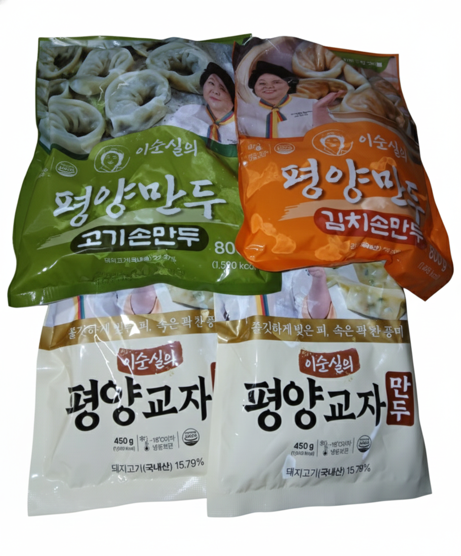 (주)서원푸드 이순실 평양만두 고기 김치 교자만두 1세트 126개 수제 냉동 손만두