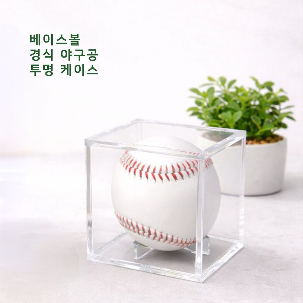 무지 경식구 야구공 캐치볼 싸인볼 고급 투명 보관 케이스