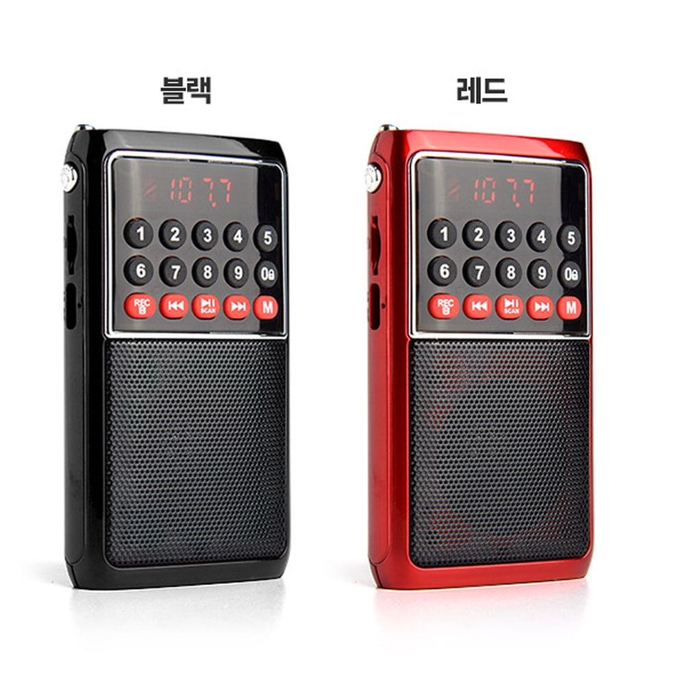 효도라디오 ATX-21 USB SD카드지원 FM라디오  블랙