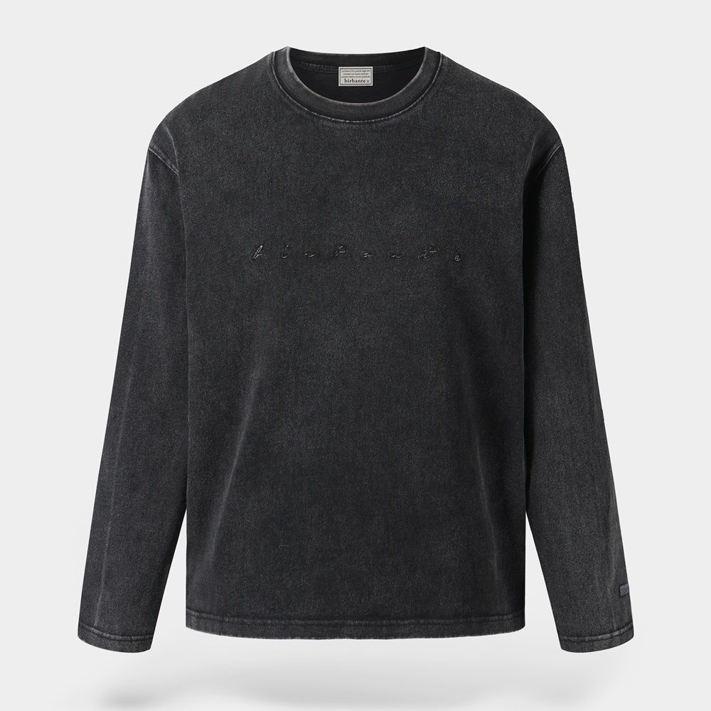 [롯데백화점] 비르반테 가먼트워싱 로고 롱슬리브 티셔츠_BITS60201CHARCOAL LE1220983321