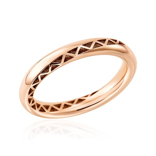 비앤비골드 [비앤비골드] 14K 볼륨 크로스 삼각컷 올밴드 할로우링 반지 SRS42132