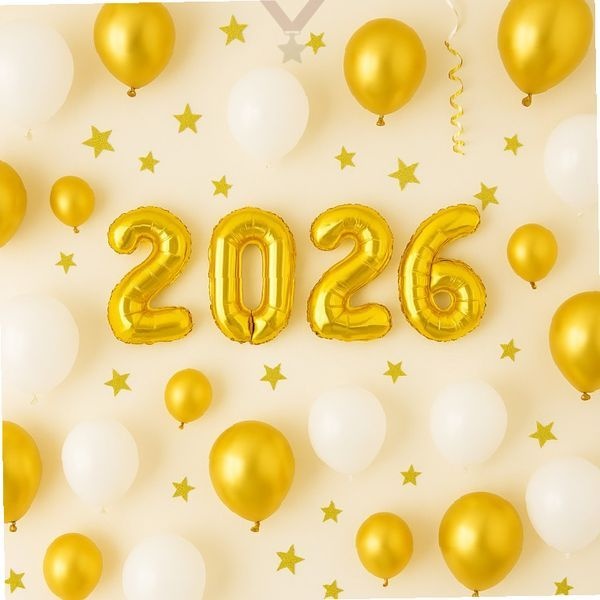 신년맞이 연말연시 파티용 메탈릭 호일 숫자 벌룬 별장식 풍선세트 축하 행사