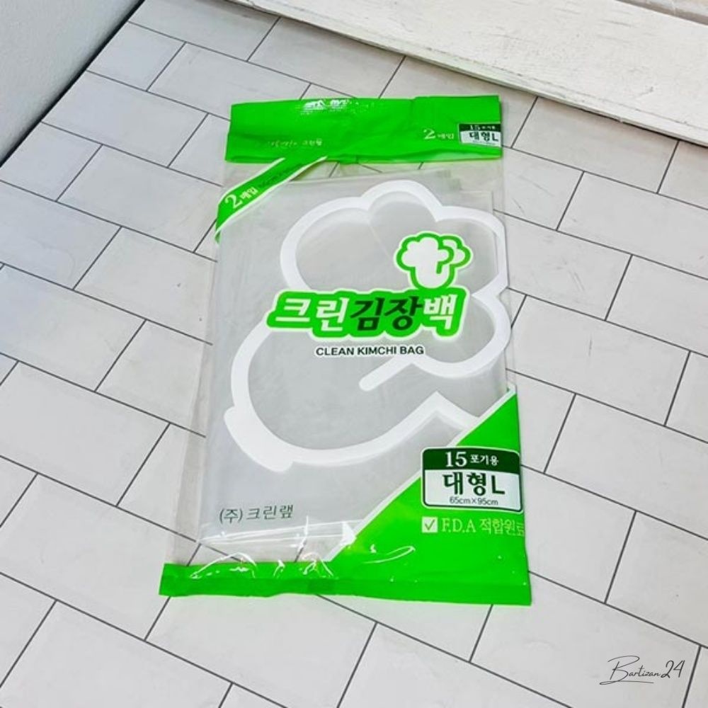 솔몬SHOP 크린랩 김장백 15포기용 2매입 김장봉투 깍두기 양념백 위생봉투 김장철 밀봉보관