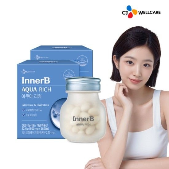 CJ제일제당 [CJ공식] 이너비 아쿠아리치 히알루론산 맥스 56캡슐 2박스