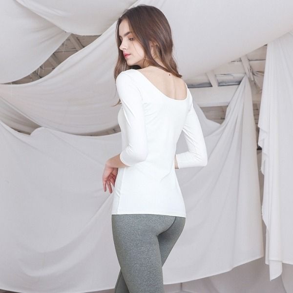 [패션플러스][하이언트]발레리나 멀티웨어 7부 티셔츠_아이보리