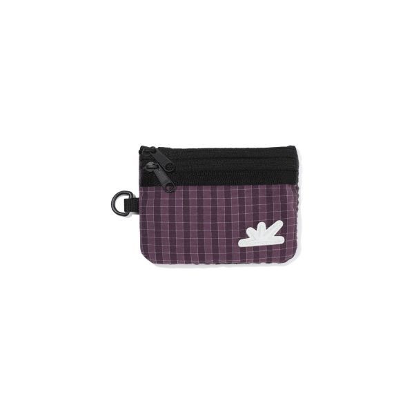 SUNLOVE SUNLOVE Zip Card Pouch Purple Grid SLCO0WACWA01PPG 3054133