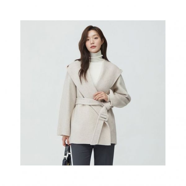 플라스틱아일랜드 [본사직영] [플라스틱아일랜드]알파카블렌디드 핸드메이드 후드 자켓 PR4HJ062