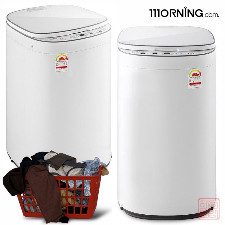 대웅모닝컴 대웅 3KG 자동 미니세탁기 쾌속세탁 강력탈수 소형세탁기 소형빨래 아기옷 속옷 수건 양말 세탁기