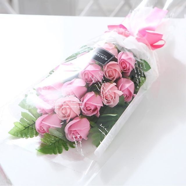 인크리코 장미 15송이 꽃다발 핑크 로즈데이 성년의날 부부의날