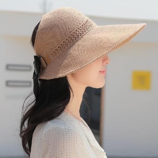 상세페이지 참조 [셀러허브 스포츠] 챙넓은 썬캡 와이어 창모자 이거찜 선캡 리본 돌돌이 봄여름 국내가 버킷햇 햇빛차단모자 운