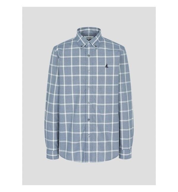 빈폴멘 빈폴멘 하운드투스 그리드 체크 셔츠 네이비 BC4764O01R 670519