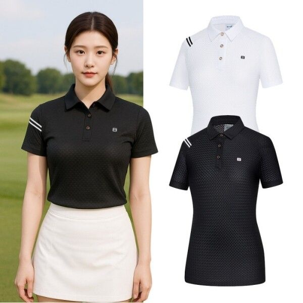 비티알 [BTR] 비티알 여성 골프웨어 여름 반팔 기능성 카라 티셔츠 BSC499ST7W