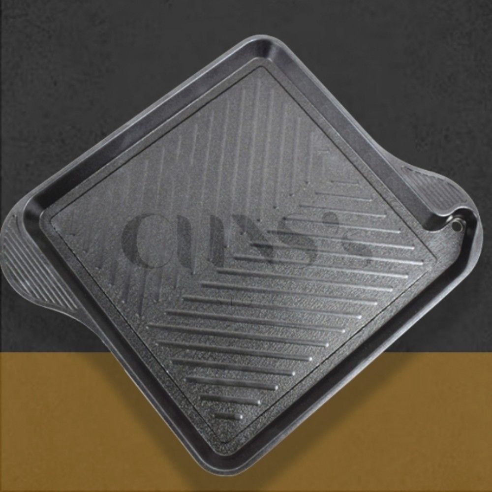 춘식쓰만물상 삼겹살 사각구이판 대 삼겹살구이용후라이팬 삼겹살계란찜구이판 삼겹살숯불구이용