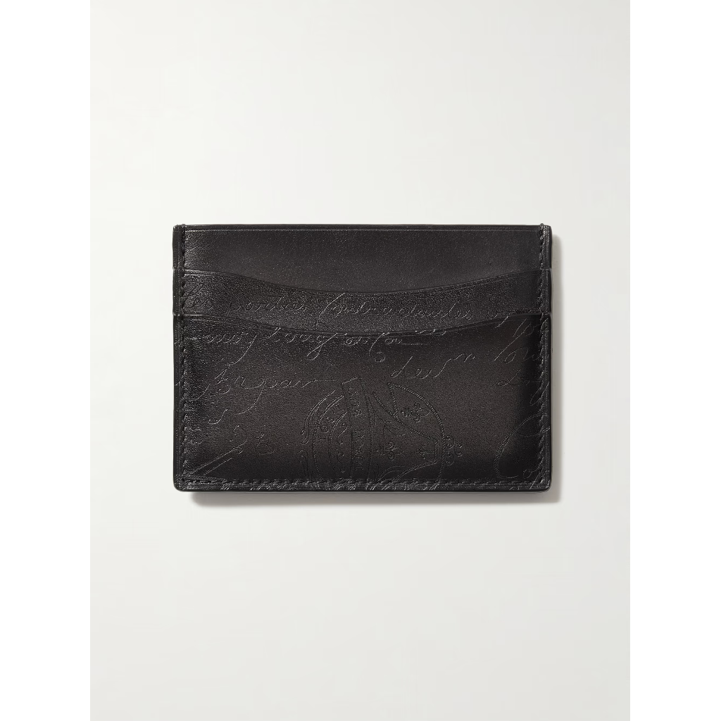 벨루티 Black Bambou Scritto Venezia Leather Cardholder   black   One Size TP567414412